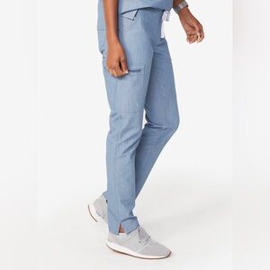 Figs Yola high waisted scrub pant | Heathered Indigo | Sz XL Tall | NWT